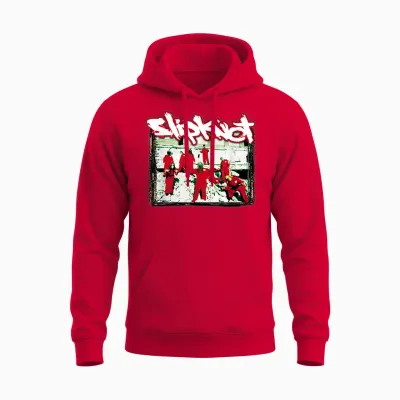 Offiziell Slipknot Rote Jumpsuits Retro Nu Metal Band Unisex Hoodie - Red