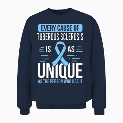 Tuberous Sclerosis Complex Tsc Month Day Warrior Unisex Sweatshirt - Navy