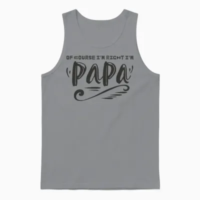 Funny Papa Unisex Tank Top - Sport Grey