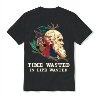 Charles Darwin Atheist Atheism Anti Religion Unisex T-Shirt - Black