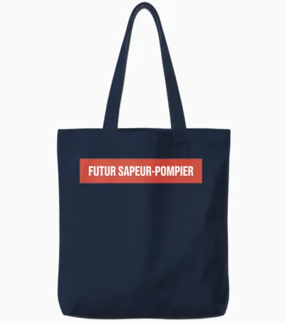 Children's Future Firefighter Design Funny Fan Tote Bags - Navy