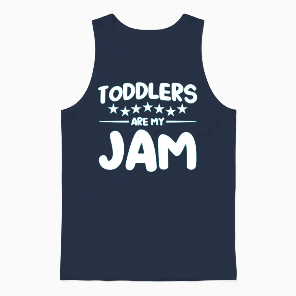 Toddlers Are My Jam Daycare Provider Childcare Unisex Tank Top in Navy