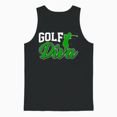 Golf Diva - Funny Golfing Golf Lover Women Lady Unisex Tank Top - Black