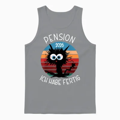 Pension 2026 T-Shirt with German Text "ich Habe Fertig Unisex Tank Top - Sport Grey