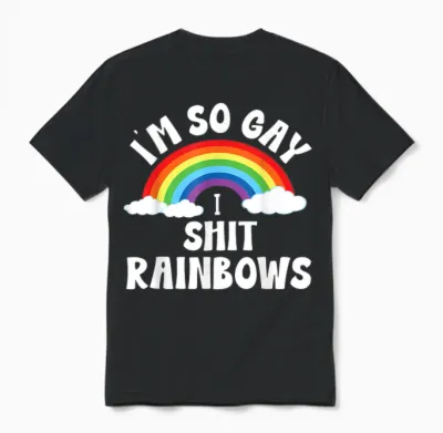 I'm So Gay I Shit Rainbows - Lustige Schwule Csd Lgbtq Pride Herren Unisex T-Shirt - Black