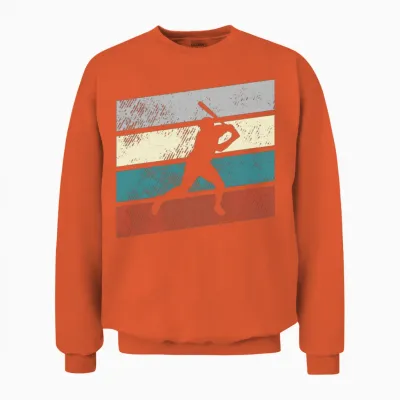 Baseball Retro Unisex Sweatshirt - Orange