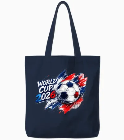 Football - Coupe Du Monde 2026, Bleu/rouge Tote Bags - Navy