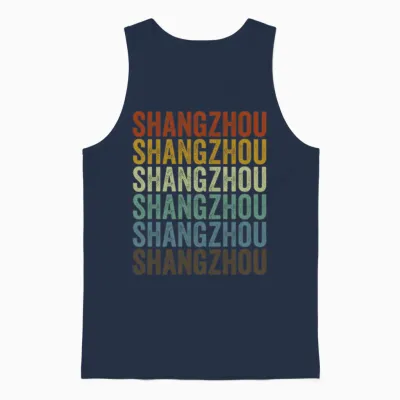 Shangzhou China Retro Vintage Unisex Tank Top - Navy