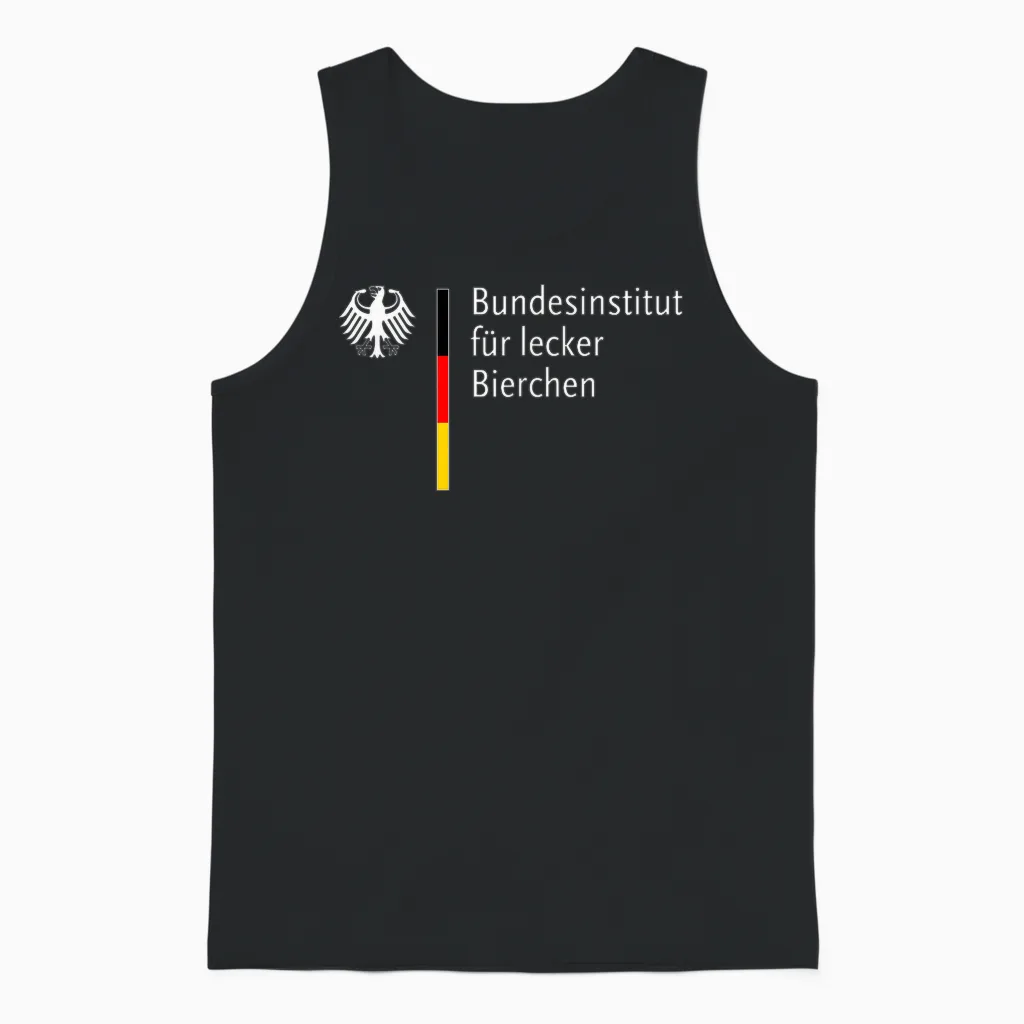 German Federal Institute for Delicious Beer T-Shirt, Black Unisex Tank Top in Black