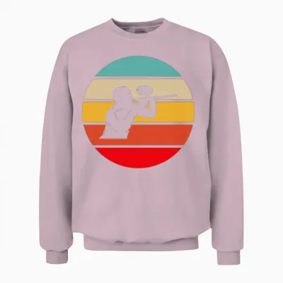 Paintball Retro Unisex Sweatshirt - Light Pink