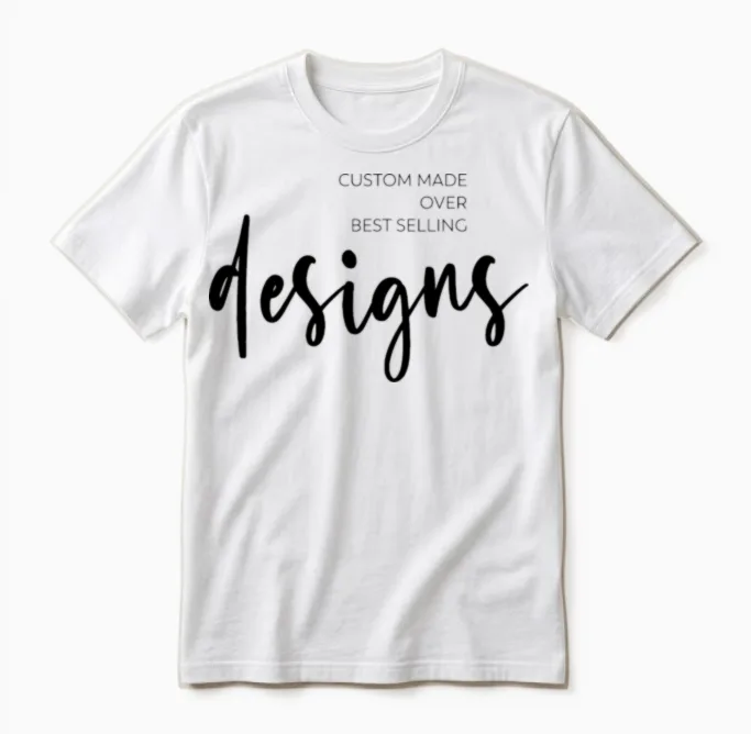Custom Made Over Best Selling Designs Unisex T-Shirt in White