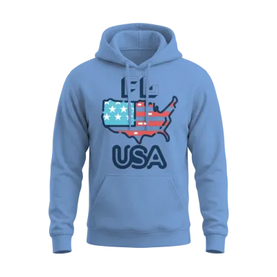 Fl, Usa, Florida Unisex Hoodie - Carolina Blue
