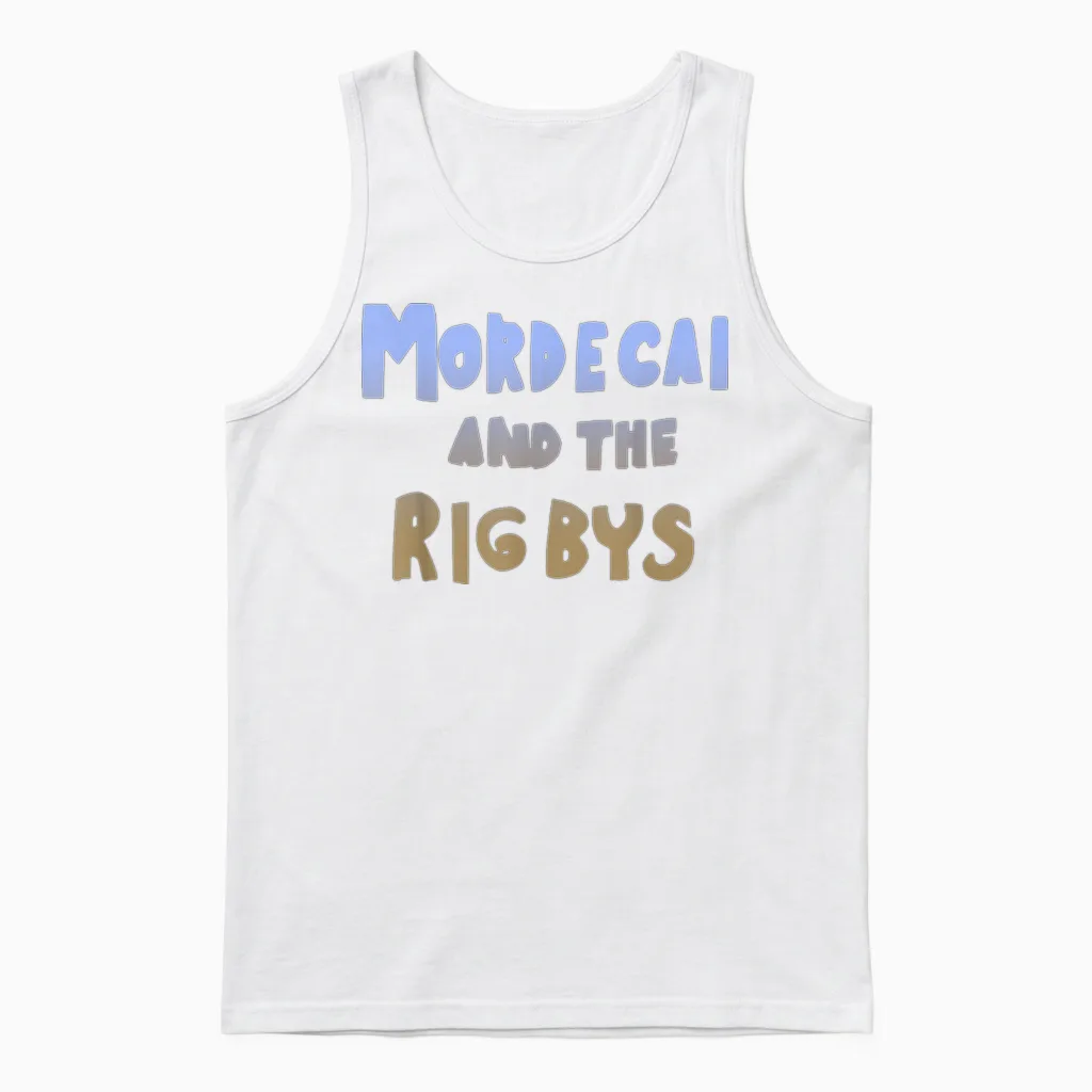 Mordecai and the Rigbys Ringer Y2k Retro Unisex Tank Top in White