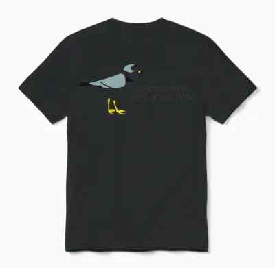 Piping Plovers Taste Like Chicken, 3-Color Unisex T-Shirt - Black