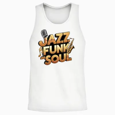 Jazz Funk & Soul - Afro Music Retro Vintage Unisex Tank Top - White