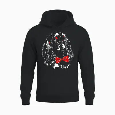 Funny Cocker Spaniel Dog Smart Dog Clever Dog Unisex Hoodie - Black