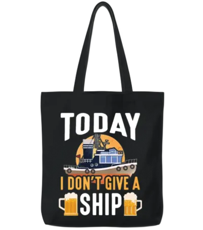 Cruise Ship Holiday Ocean Taveller Beer Drinker Tote Bags - Black
