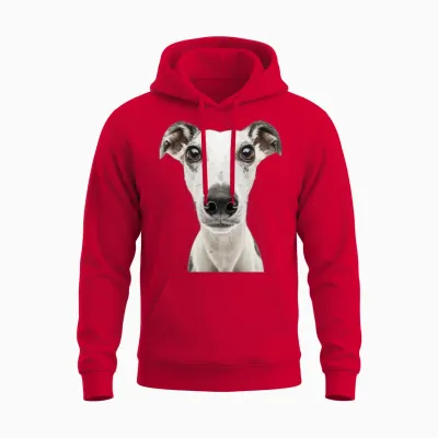 Whippet Unisex Hoodie - Red