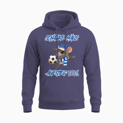 Schalke Maus Unisex Hoodie - Heather Sport Dark Navy