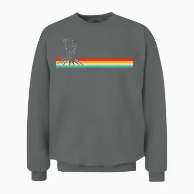 Hiking Retro Unisex Sweatshirt - Graphite Heather