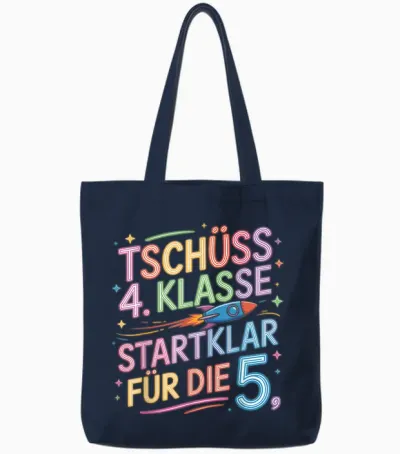 Abschluss Grundschule 2026 Grundschule Absolvent Abgänger Tote Bags - Navy