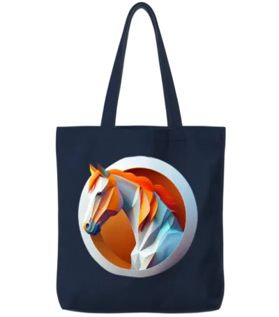 Majestic Horse Head Tote Bags - Navy