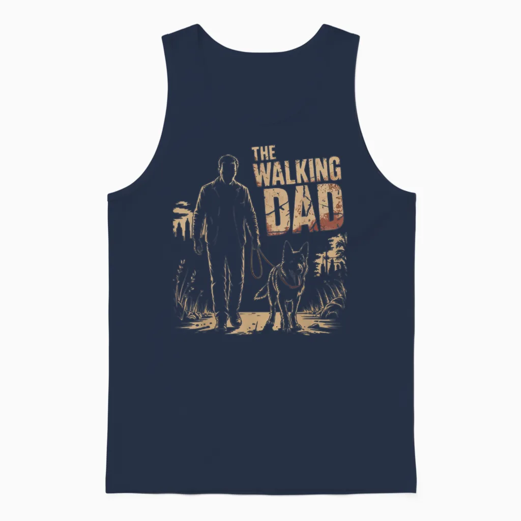 Herren the Walking Dad Für Vatertag Gassi Gehen Und Hunde Papa Unisex Tank Top in Navy