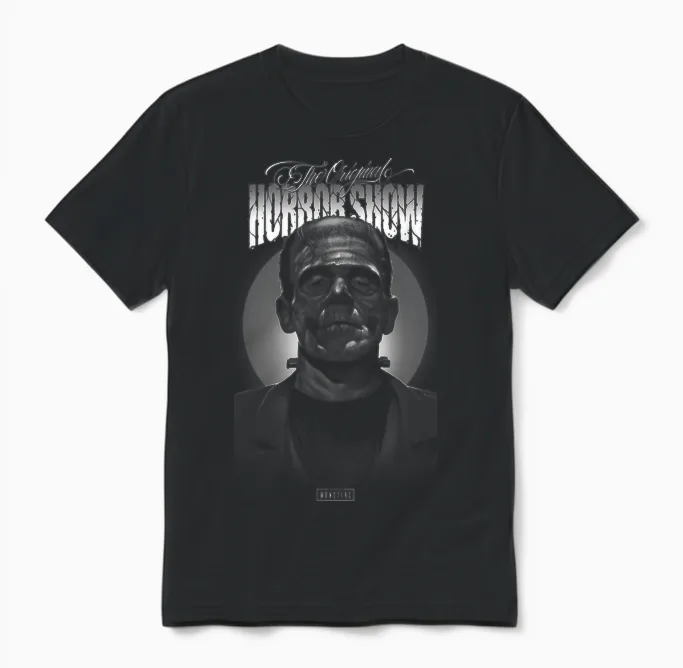 Universal Monsters Frankenstein the Original Horror Show Unisex T-Shirt in Black