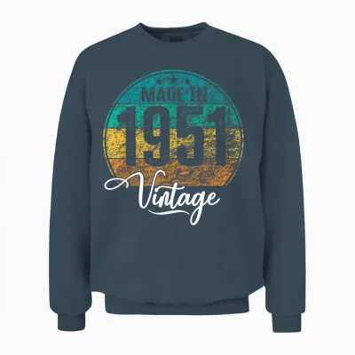 Anniversaire Vintage Année De Naissance 1951 Anniversaire Unisex Sweatshirt - Dark Heather