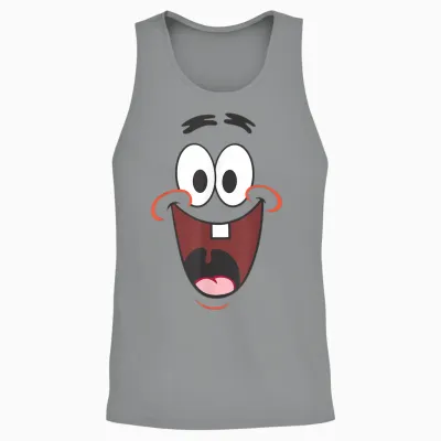 Spongebob Squarepants Patrick Big Face Smile Unisex Tank Top - Sport Grey