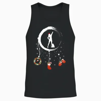 Winter Dreamcatcher Christmas Hiking Unisex Tank Top - Black