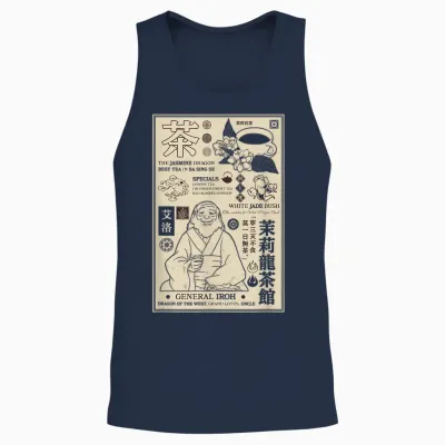 Avatar: the Last Airbender General Iroh Info Unisex Tank Top - Navy
