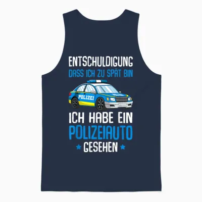 Polizeiauto Geschenke - Polizei-Themed Kinder T-Shirt - Schwarz - S - Kurzarm - Klassisch - Jungen Und Kinder Unisex Tank Top - Navy