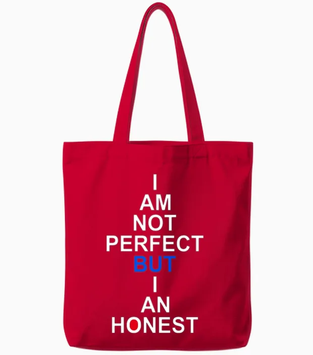 The Perfect Man He's Quiet He's Sweet Tote Bags - Red