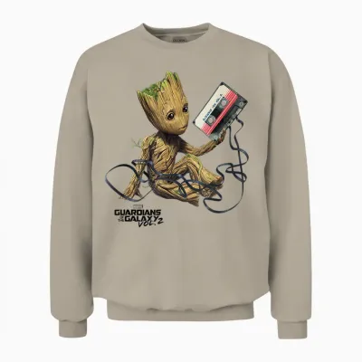 Guardians of the Galaxy Vol2 Groot Tape Unisex Sweatshirt - Sand