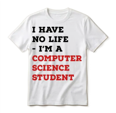 Computer Science Student Unisex T-Shirt - White
