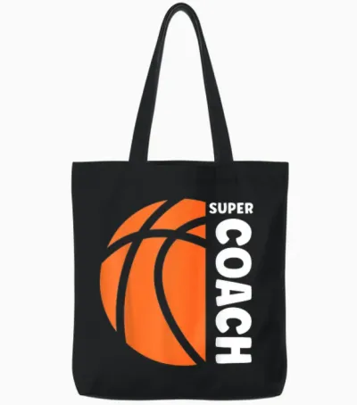 Super Entraineur Basket-Ball Sport Coach De Basket Tote Bags - Black
