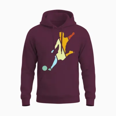 Soccer Retro Unisex Hoodie - Maroon