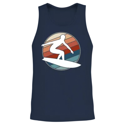 Surfer Retro Style Unisex Tank Top - Navy