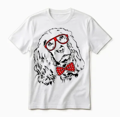 Funny Cocker Spaniel Dog Smart Dog Clever Dog Unisex T-Shirt - White