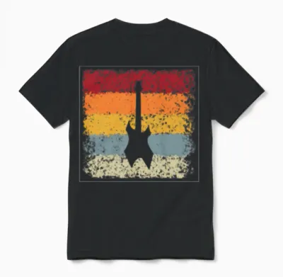 Eguitar Retro Unisex T-Shirt - Black