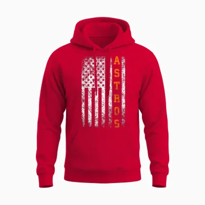 Vintage Astro Retro Style 70s 80s 90s First Name Unisex Hoodie - Red