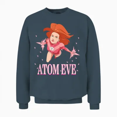 Invincible Atom Eve Flying Heroic Logo T-Shirt, Black, S Unisex Sweatshirt - Dark Heather