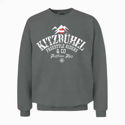 Kitzbuhel Freestyle Riders Austrian Alps Unisex Sweatshirt - Graphite Heather