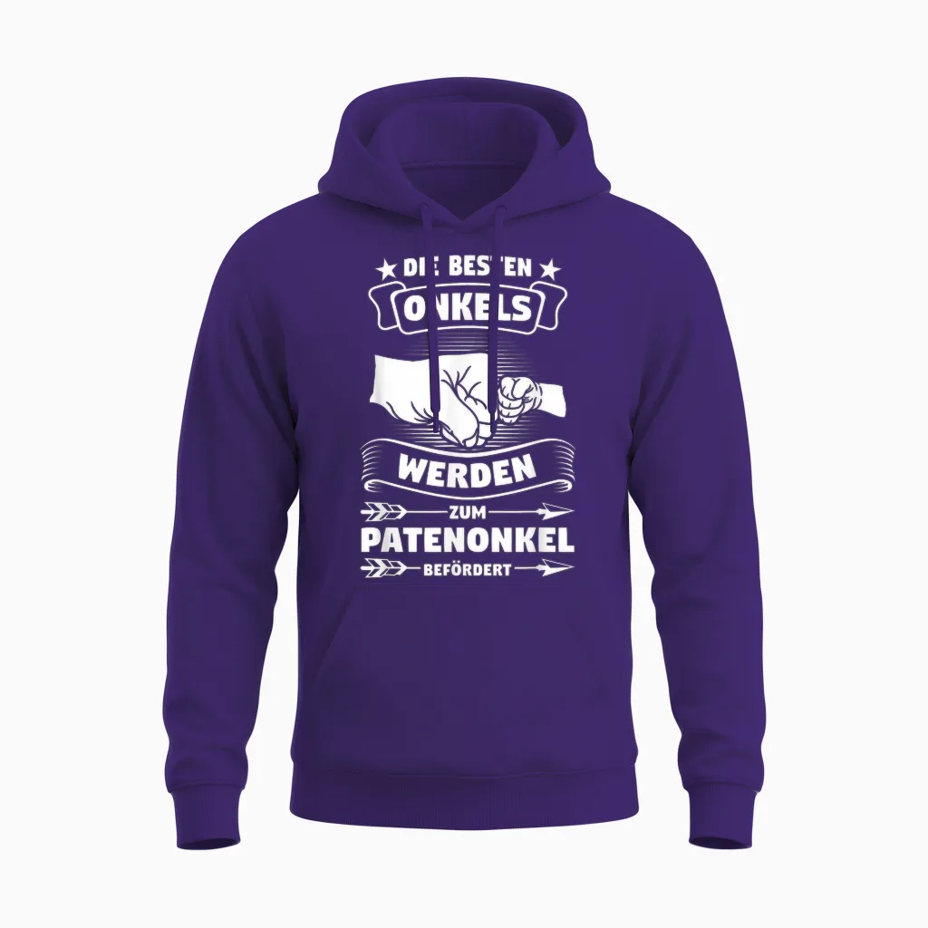 Onkel Werden Zum Patenonkel Patenonkel Onkel Unisex Hoodie in Purple