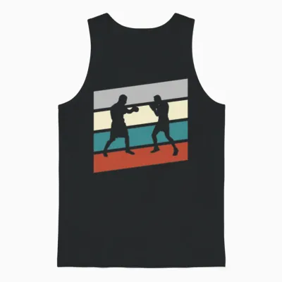 Boxer Retro Unisex Tank Top - Black