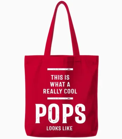Gift for Pops | Really Cool Pops | Pops Gift Tote Bags - Red