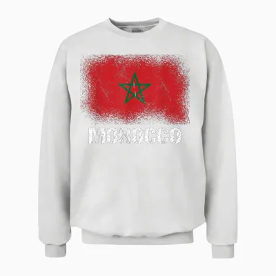 Marokkanische Flagge Marokko Unisex Sweatshirt - White