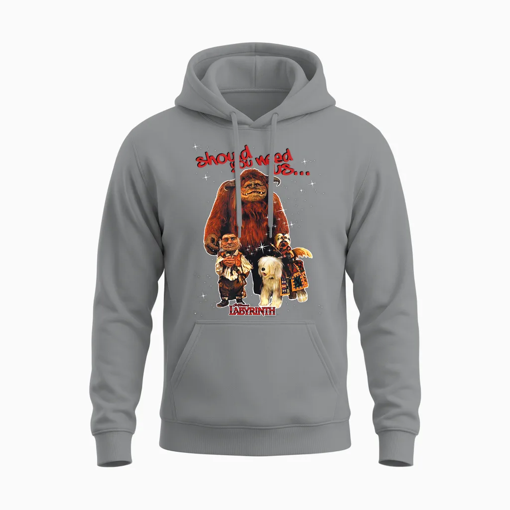 Labyrinth Should You Need Us Unisex Hoodie in Sport Grey