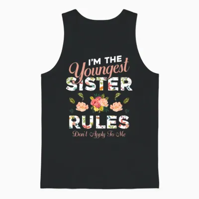 Youngest Sister Unisex Tank Top - Black